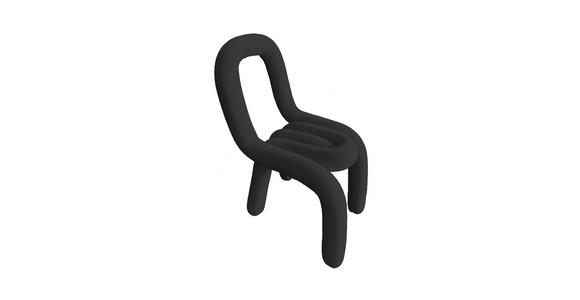 STUHL in Eisen Textilgeflecht Metall, Kunststoff, Textil glänzend - Schwarz, Trend, Kunststoff/Textil (36/47/74cm) - Ambia Home