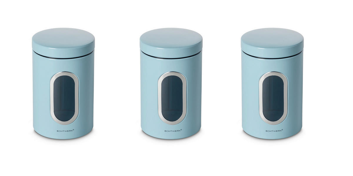 ÉTELTÁROLÓ KÉSZLET   - világoskék, Basics, fém (11/17,50cm) - Echtwerk