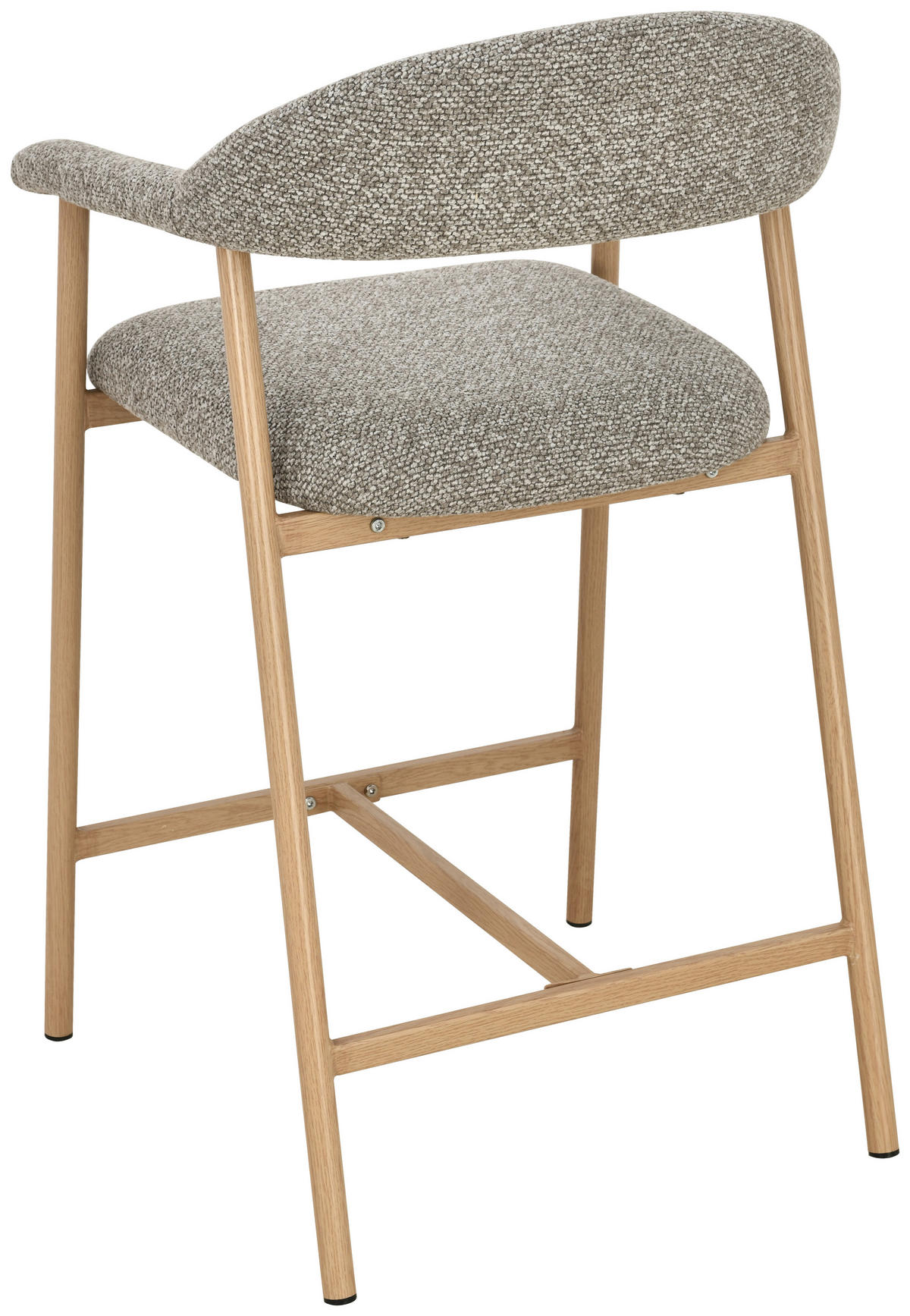 BARHOCKER in Taupe, Eichefarben  - Taupe/Eichefarben, MODERN, Holz/Textil (54/94,5/54,5cm) - Livetastic