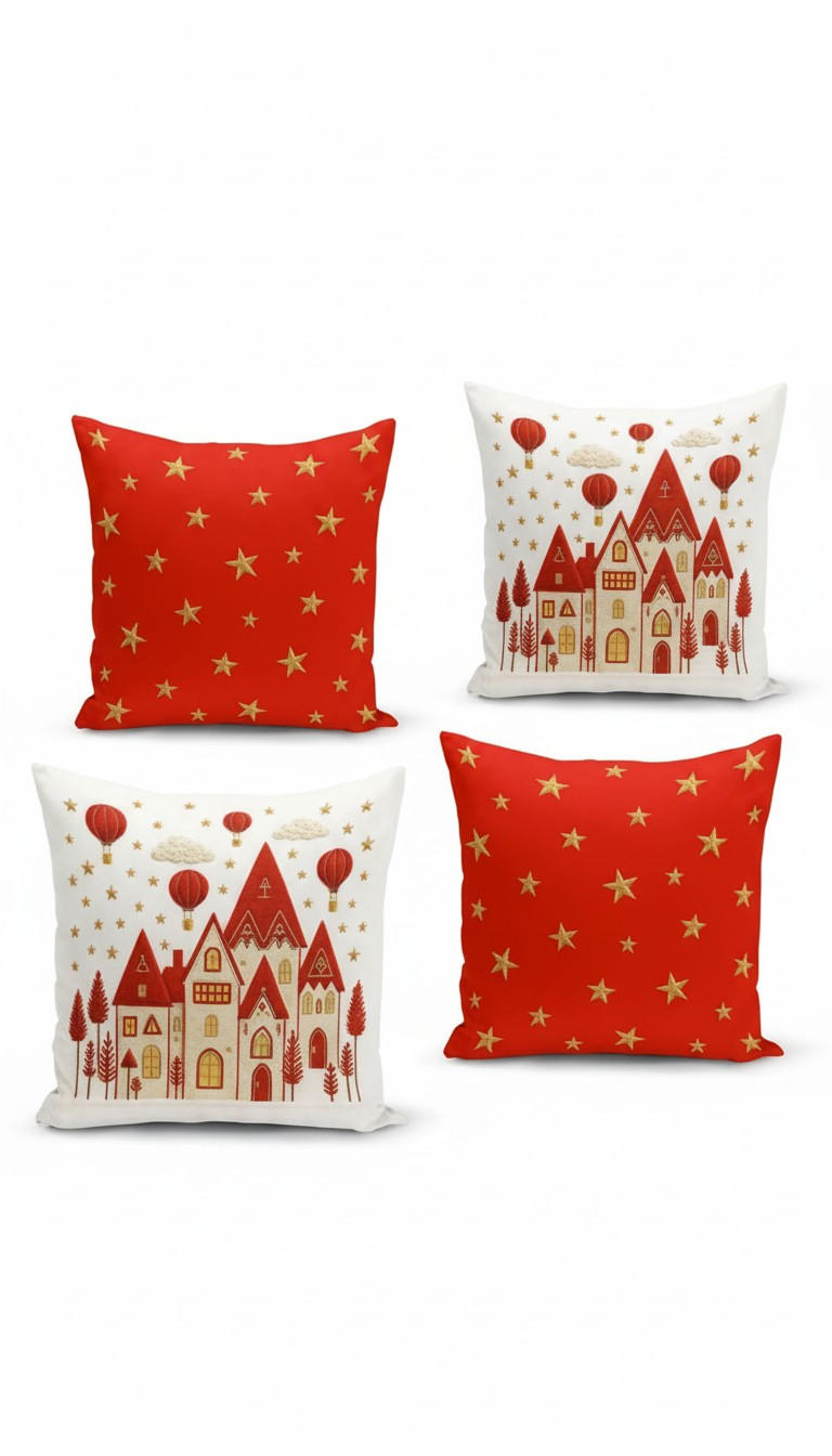 KISSENBEZUG-SET 43/43 cm  - Multicolor, Basics, Textil (43/43cm) - X-Mas