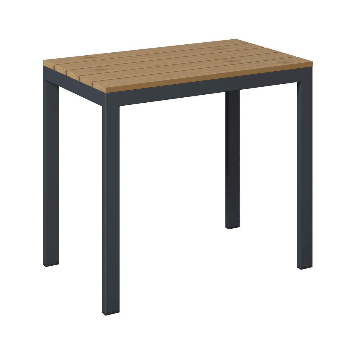 LOUNGEGARNITUR 5-teilig   66/64/65.5 cm Stahl  - Dunkelgrau/Naturfarben, MODERN, Kunststoff/Textil (66/64/65.5cm) - Ambia Garden