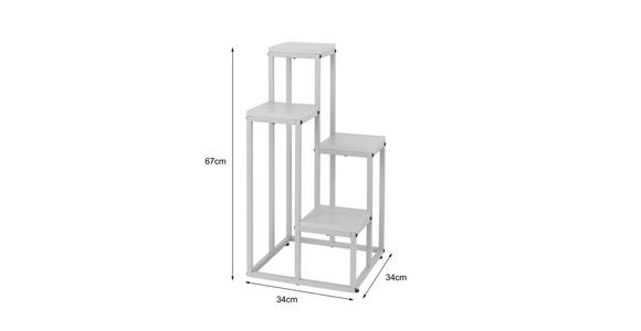 BLUMENSTÄNDER Metall  - Kaschmir, Basics, Metall (34/67/34cm) - Carryhome