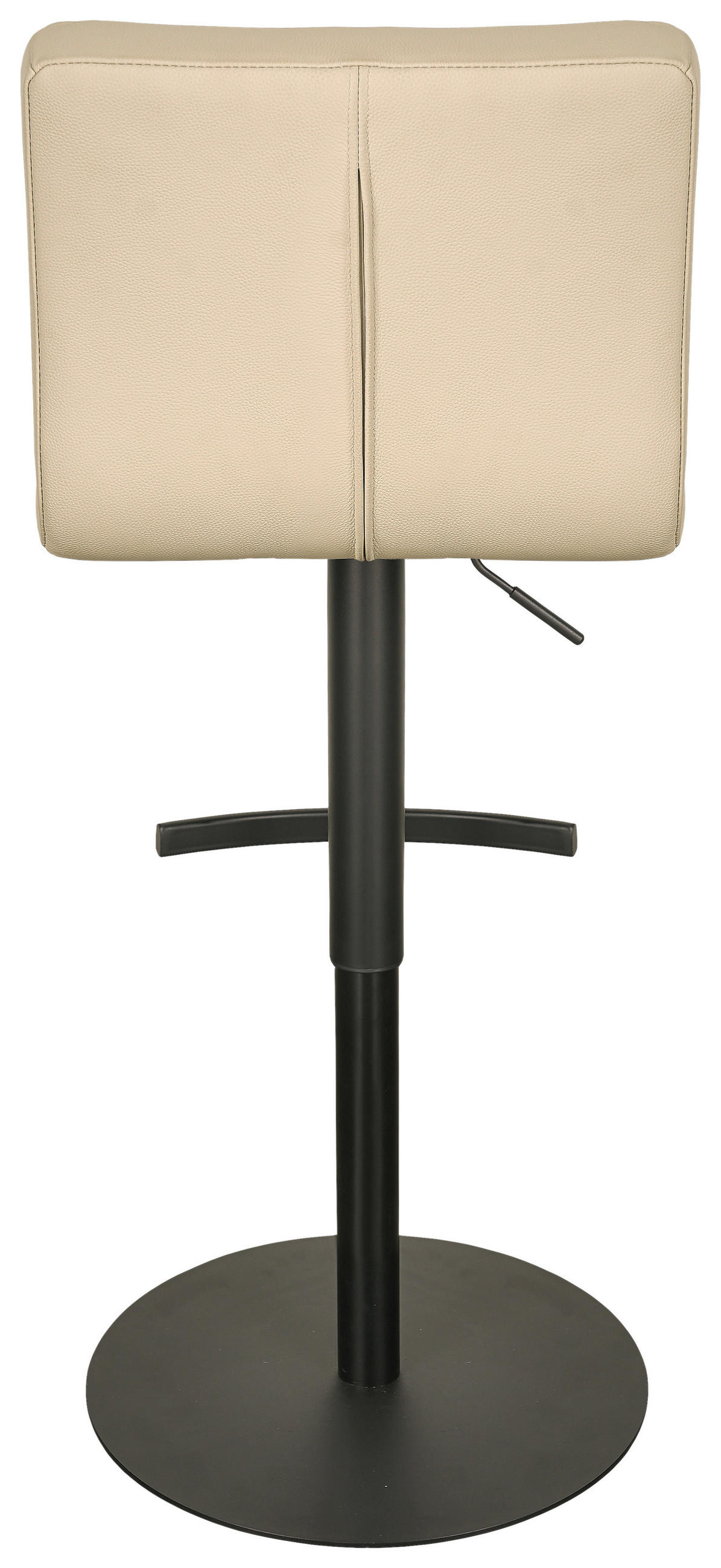 BARHOCKER in Schwarz, Beige  - Beige/Schwarz, MODERN, Leder/Metall (43/92/113/51,5cm) - Livetastic