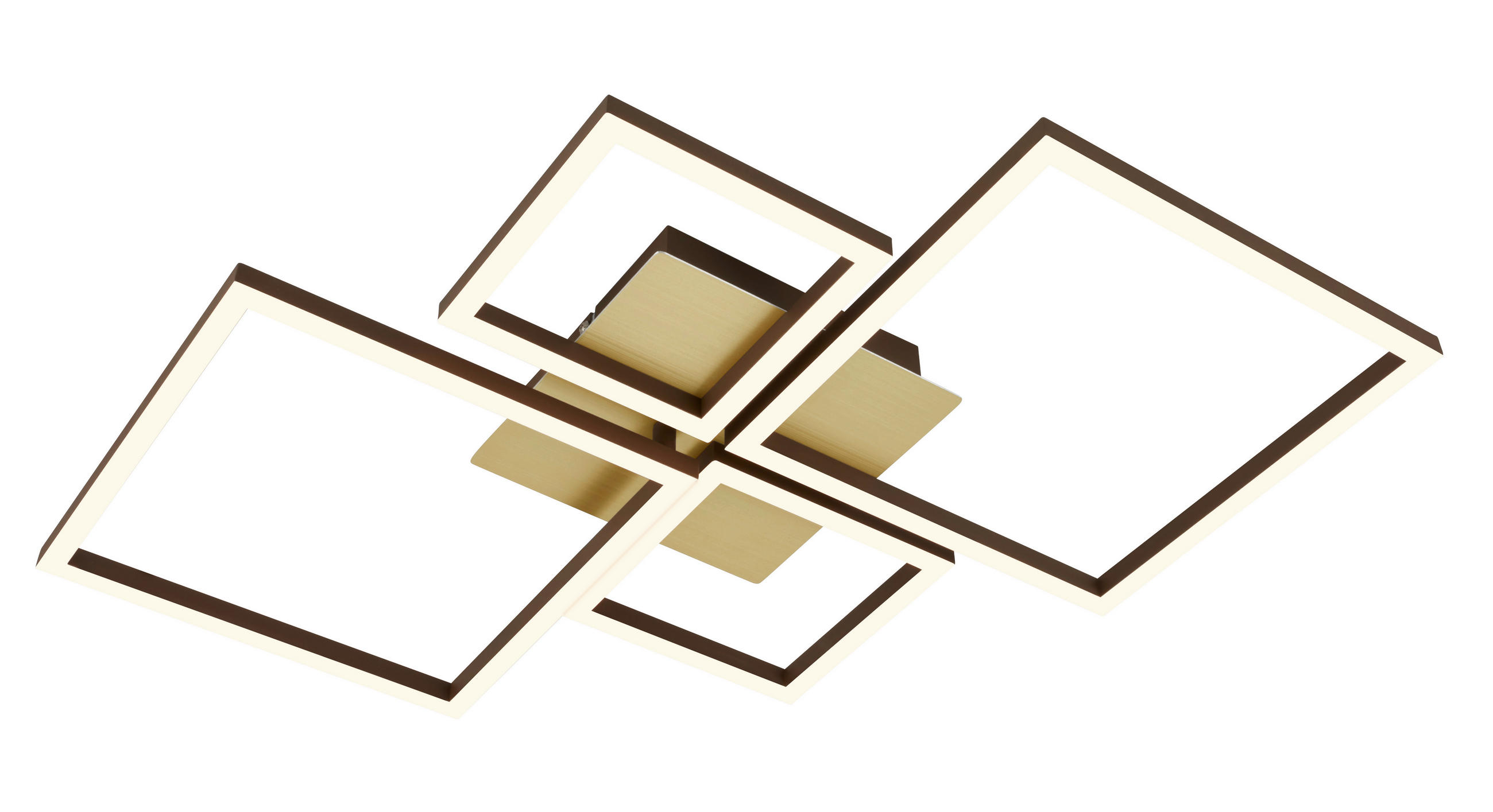 LED-TAKLAMPA 75/47/7,3 cm  - brun/guldfärgad, Design, metall/plast (75/47/7,3cm)