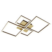 LED-TAKLAMPA 75/47/7,3 cm  - brun/guldfärgad, Design, metall/plast (75/47/7,3cm)