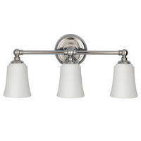 BADEZIMMER-WANDLEUCHTE 53.3/24.8/15.2 cm   - Chromfarben, Design, Glas/Metall (53.3/24.8/15.2cm) - Elstead Lighting