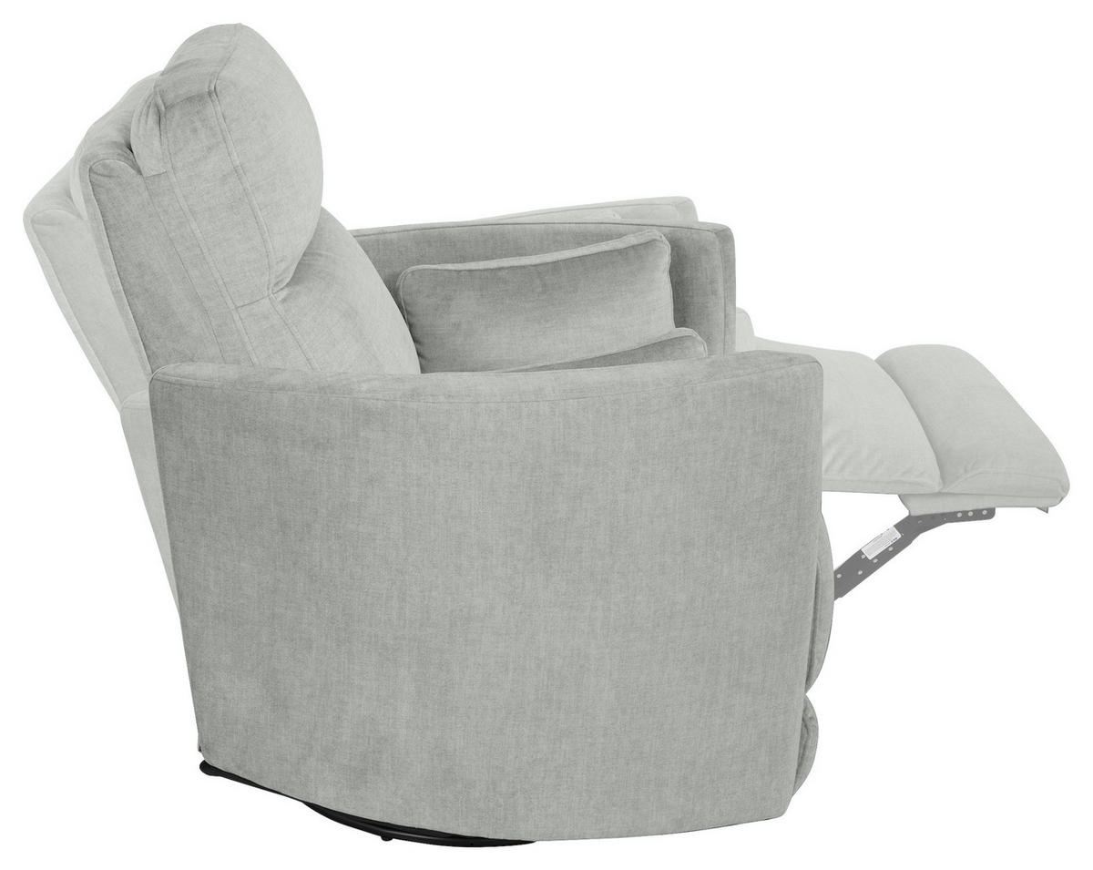 FERNSEHSESSEL  mit Zierkissen Webstoff Grau  - Schwarz/Grau, MODERN, Textil/Metall (91,4/101,6/96,5cm) - Livetastic