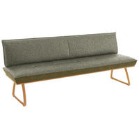 SITZBANK in Holz, Textil Grün, Wildeiche  - Wildeiche/Eichefarben, Design, Holz/Textil (194/88/66cm) - Koinor