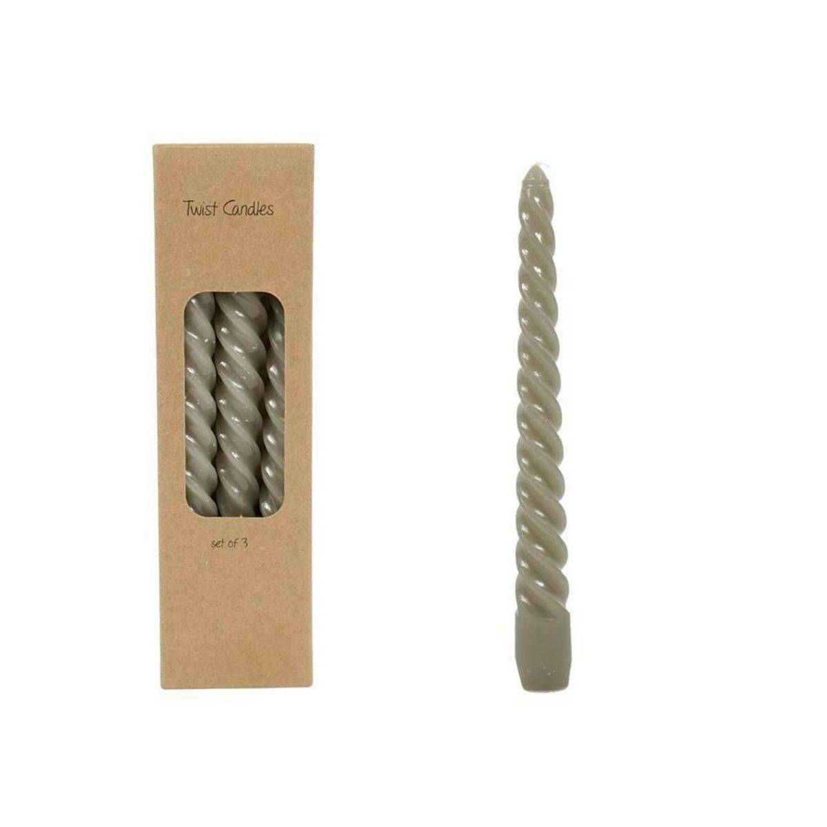 SET SVEĆA 3/1  sivobraon  - sivobraon, Osnovno, prirodni materijali (2,1/2,1/19cm)