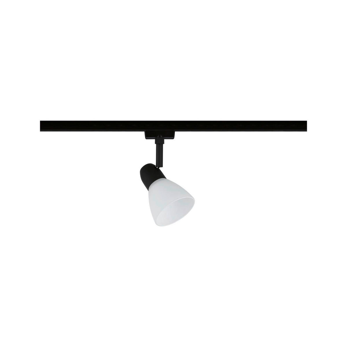 SCHIENENSYSTEM-STRAHLER - Opal/Schwarz, Design, Glas/Metall (8,3/14,8cm) - Paulmann