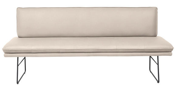 SITZBANK in Metall, Textil Creme, Schwarz  - Creme/Schwarz, Design, Textil/Metall (195/87/65cm) - Dieter Knoll