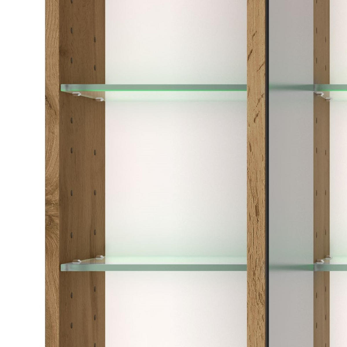 SPIEGELSCHRANK 100/64/20 cm  - Eichefarben, Modern, Glas/Holzwerkstoff (100/64/20cm) - Held
