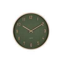 WANDUHR Nervadura Dunkelgrün  - Dunkelgrün, Basics, Holzwerkstoff (41cm) - Karlsson