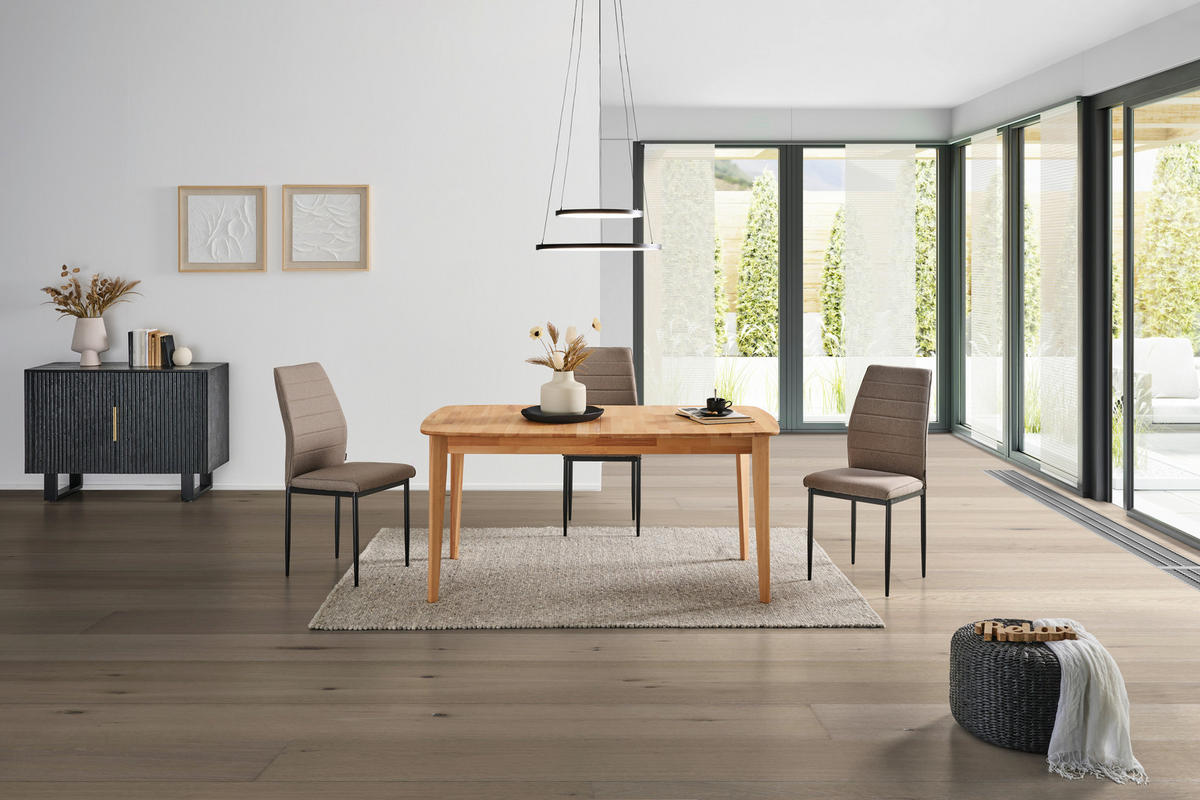 ESSTISCH in Holz 140-190/90/75 cm  - Kernbuche, Natur, Holz (140-190/90/75cm) - Livetastic