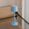 AKKU-TISCHLEUCHTE 9/22 cm  - Hellblau, Basics, Metall (9/22cm) - Novel