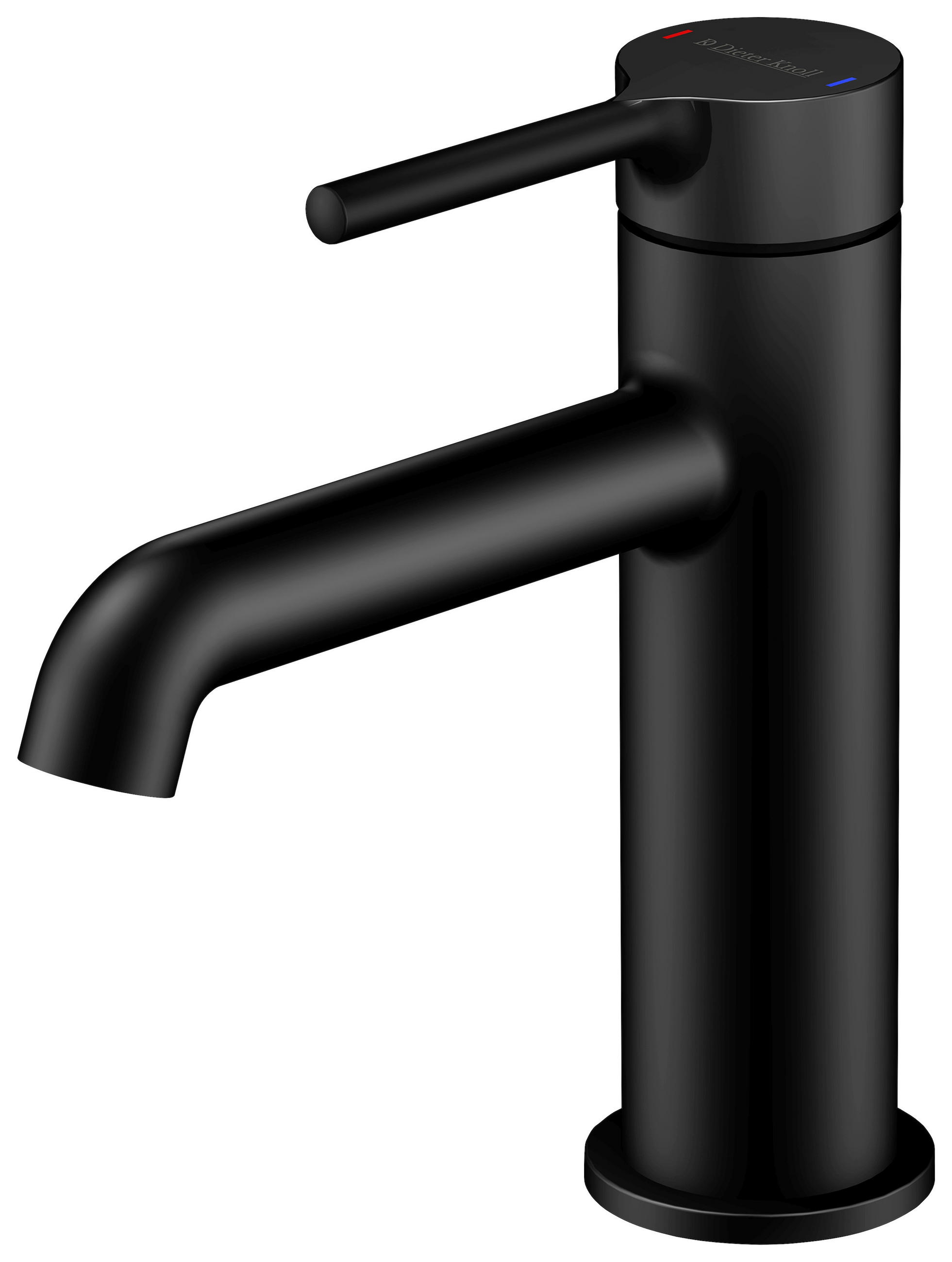 WASCHTISCHARMATUR 104 1010 S  - Schwarz, MODERN, Metall (3,9/16,3/14,8cm) - Dieter Knoll
