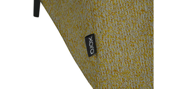 ECKSOFA in Struktur Gelb  280/205 cm  - Gelb/Schwarz, Design, Textil/Metall (280/205cm) - Xora