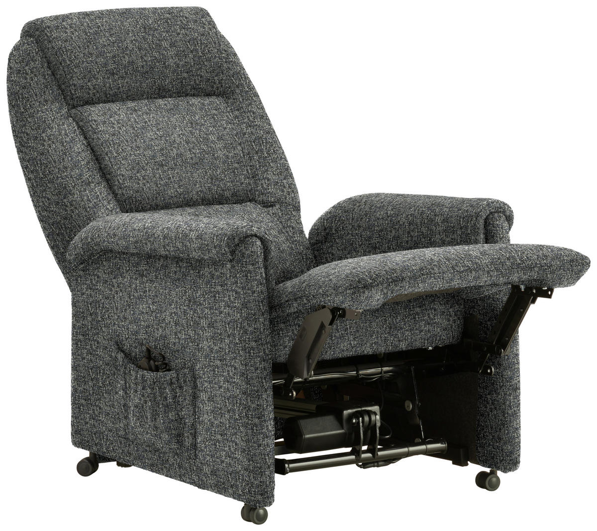 FERNSEHSESSEL in Flachgewebe Blaugrau  - Blaugrau/Schwarz, KONVENTIONELL, Kunststoff/Textil (69/105/82cm) - Himolla