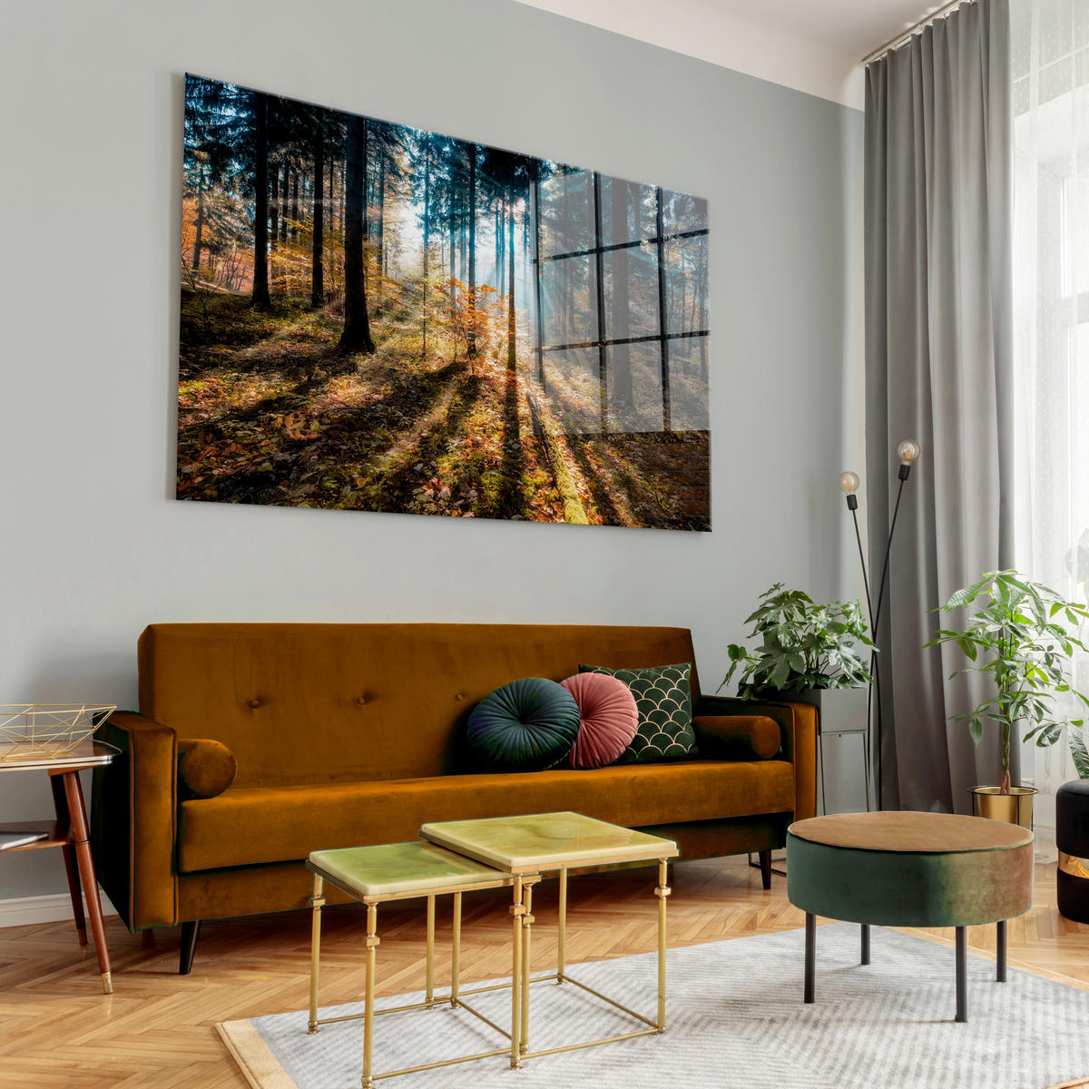 GLASBILD Landschaft & Natur 70/100 cm  - Multicolor, Basics, Glas/Papier (70/100cm)