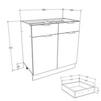 BÄNKSKÅP 80/82/46 cm  i antracit, vit  - vit/antracit, Trend, trämaterial/plast (80/82/46cm) - MID.YOU