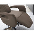 RELAXSESSEL in Leder Braun  - Schwarz/Braun, Design, Leder/Metall (71/112/83cm) - Dieter Knoll