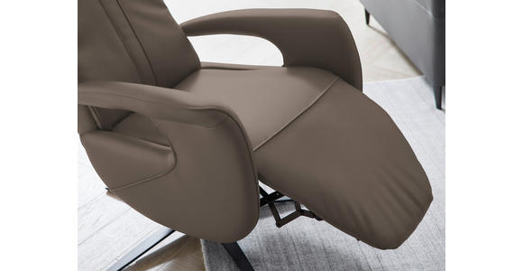 RELAXSESSEL in Leder Braun  - Schwarz/Braun, Design, Leder/Metall (71/112/83cm) - Dieter Knoll