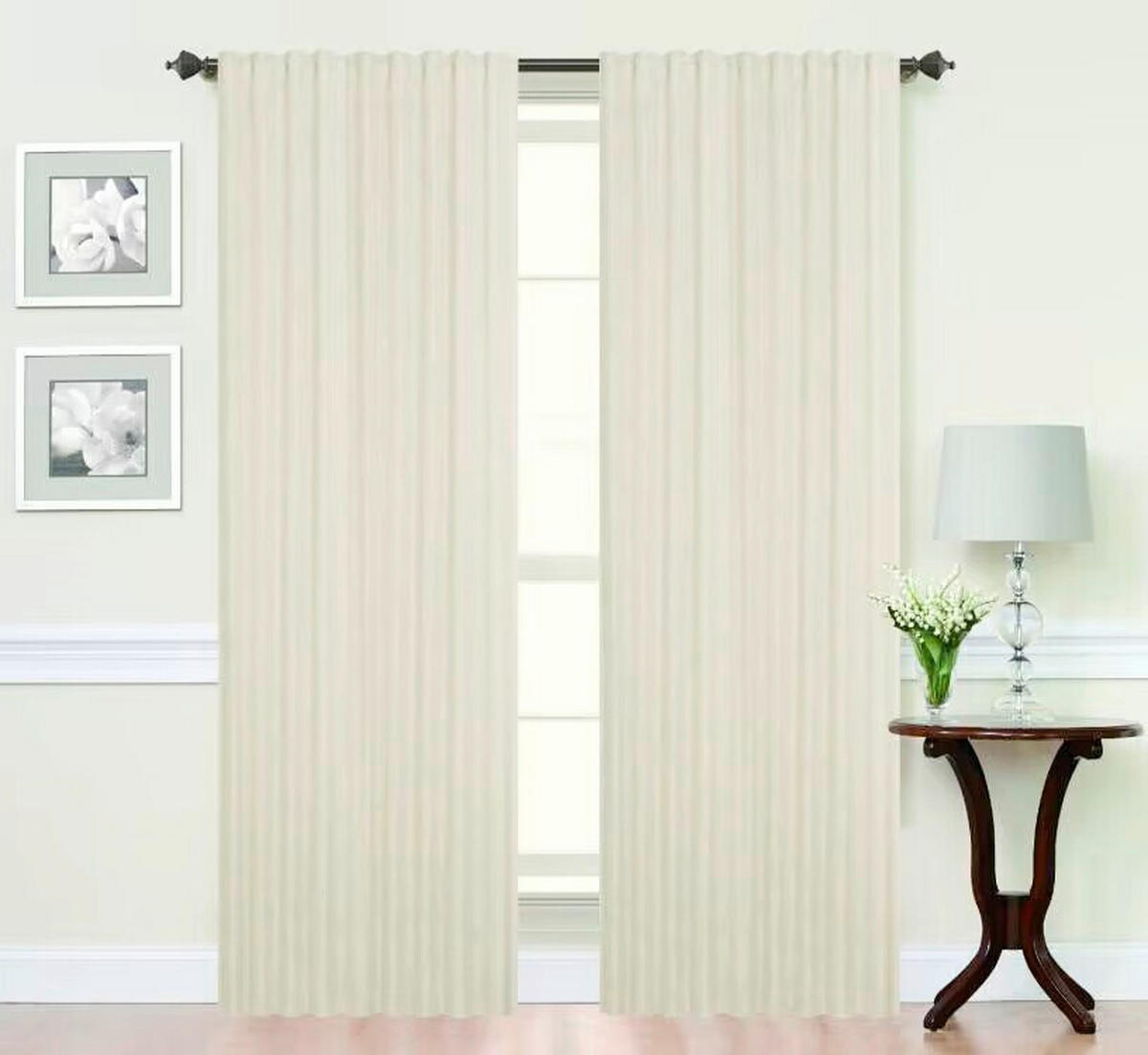 FERTIGVORHANG halbtransparent  - Naturfarben, Basics, Textil (140/245cm)