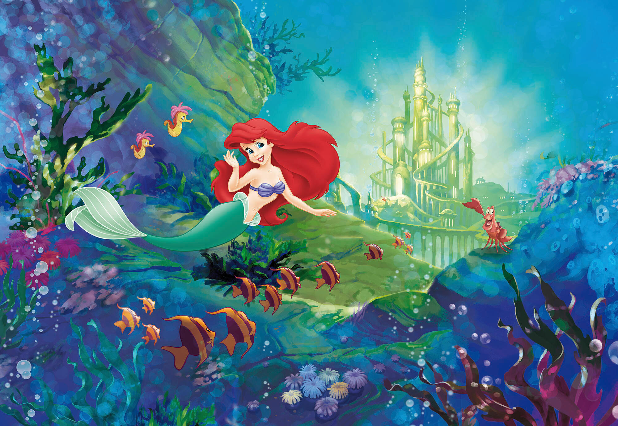 Disney Fototapete Arielle's Castle Mehrfarbig 368x254 cm