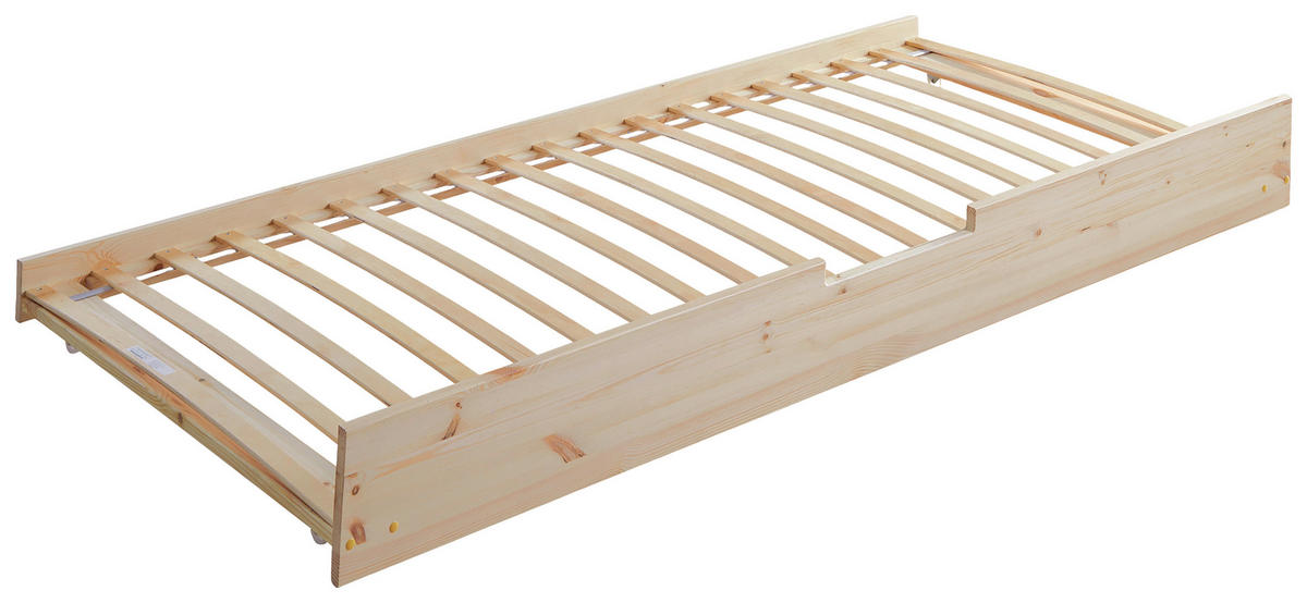 HAUSBETT 90/200 cm,  in Naturfarben, Altrosa  - Altrosa/Naturfarben, MODERN, Holz/Textil (90/200cm) - MID.YOU