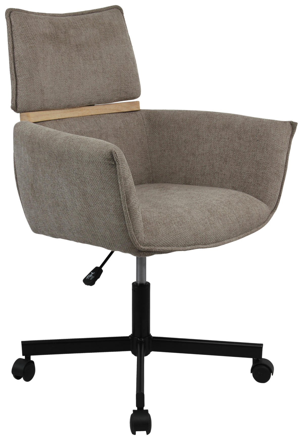 CHEFSESSEL Webstoff Dunkelgrau  - Dunkelgrau/Schwarz, MODERN, Holz/Kunststoff (62/86/56cm) - MID.YOU