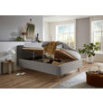 POLSTERBETT 140/200 cm  in Grau  - Eichefarben/Birkefarben, Design, Holz/Textil (140/200cm) - Xora