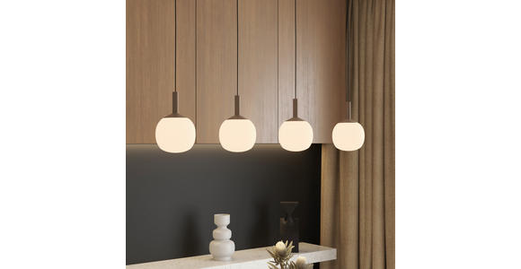 LED-HÄNGELEUCHTE 114/15/150 cm  - Weiß, Design, Glas/Metall (114/15/150cm) - Novel