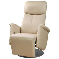 TV FOTELJ,  bež tekstil - barve kroma/bež, Design, kovina/tekstil (82/95/120cm) - Xora