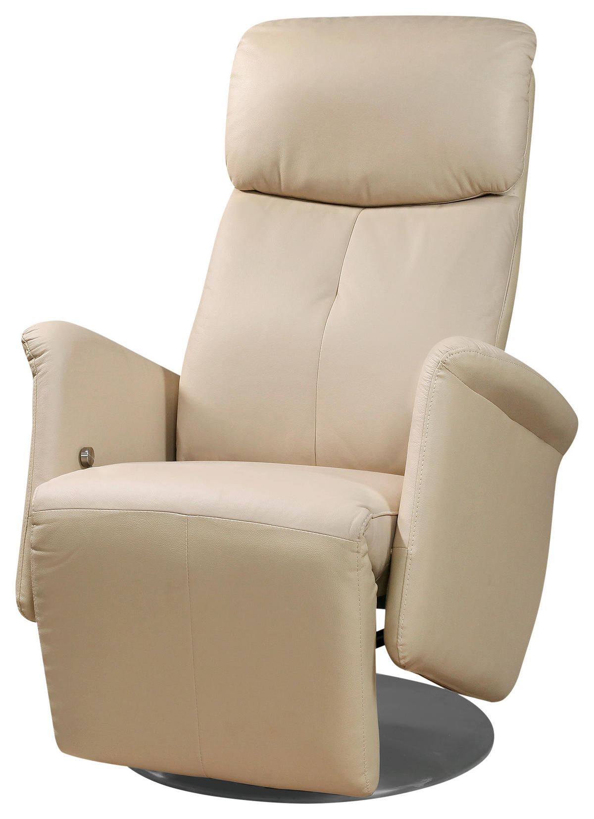 TV FOTELJ,  bež tekstil - barve kroma/bež, Design, kovina/tekstil (82/95/120cm) - Xora