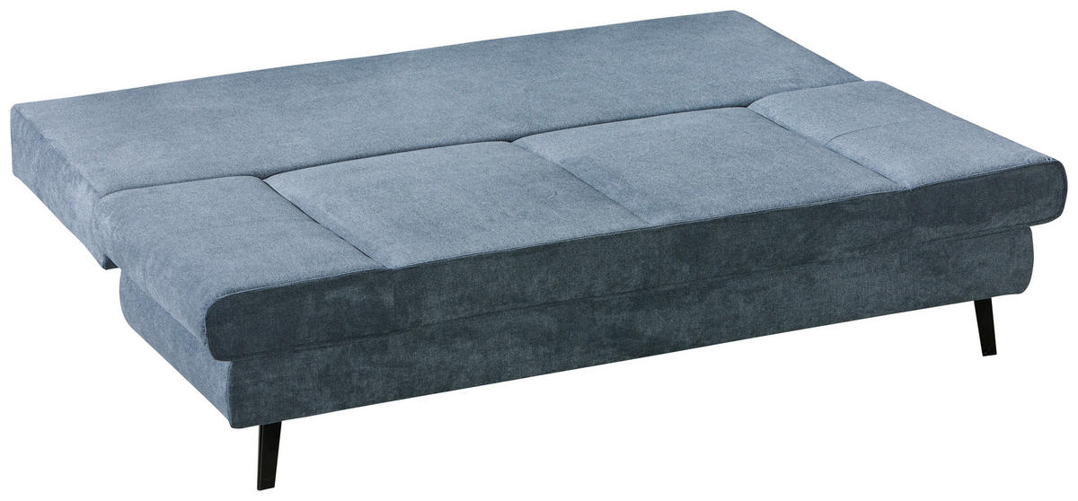SCHLAFSOFA Grau  - Schwarz/Grau, Design, Textil/Metall (200/85/90cm) - Novel
