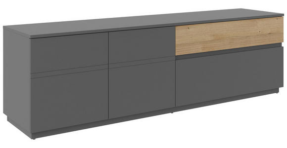 LOWBOARD  in 180/54/42 cm  - Alteiche/Anthrazit, KONVENTIONELL, Holzwerkstoff (180/54/42cm) - Carryhome