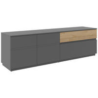 LOWBOARD  in 180/54/42 cm  - Graphitfarben, KONVENTIONELL, Holzwerkstoff (180/54/42cm) - Carryhome