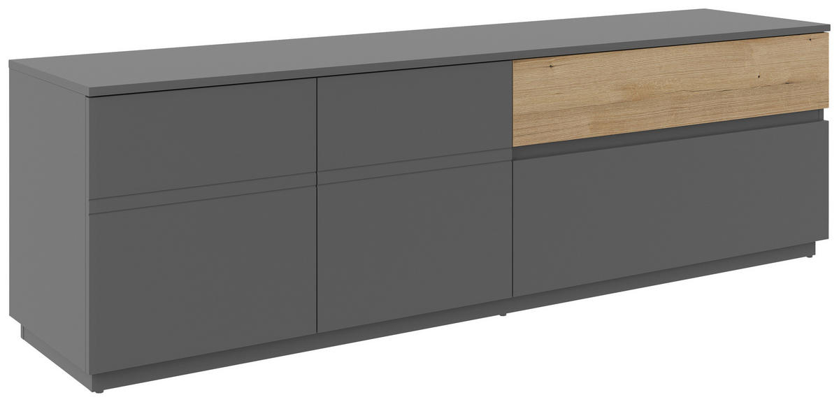 LOWBOARD  in 180/54/42 cm  - Graphitfarben, KONVENTIONELL, Holzwerkstoff (180/54/42cm) - Carryhome