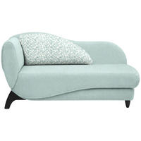 RÉCAMIERE in Webstoff Mintgrün  - Schwarz/Mintgrün, Modern, Holz/Textil (171-190/87/84cm) - Joka