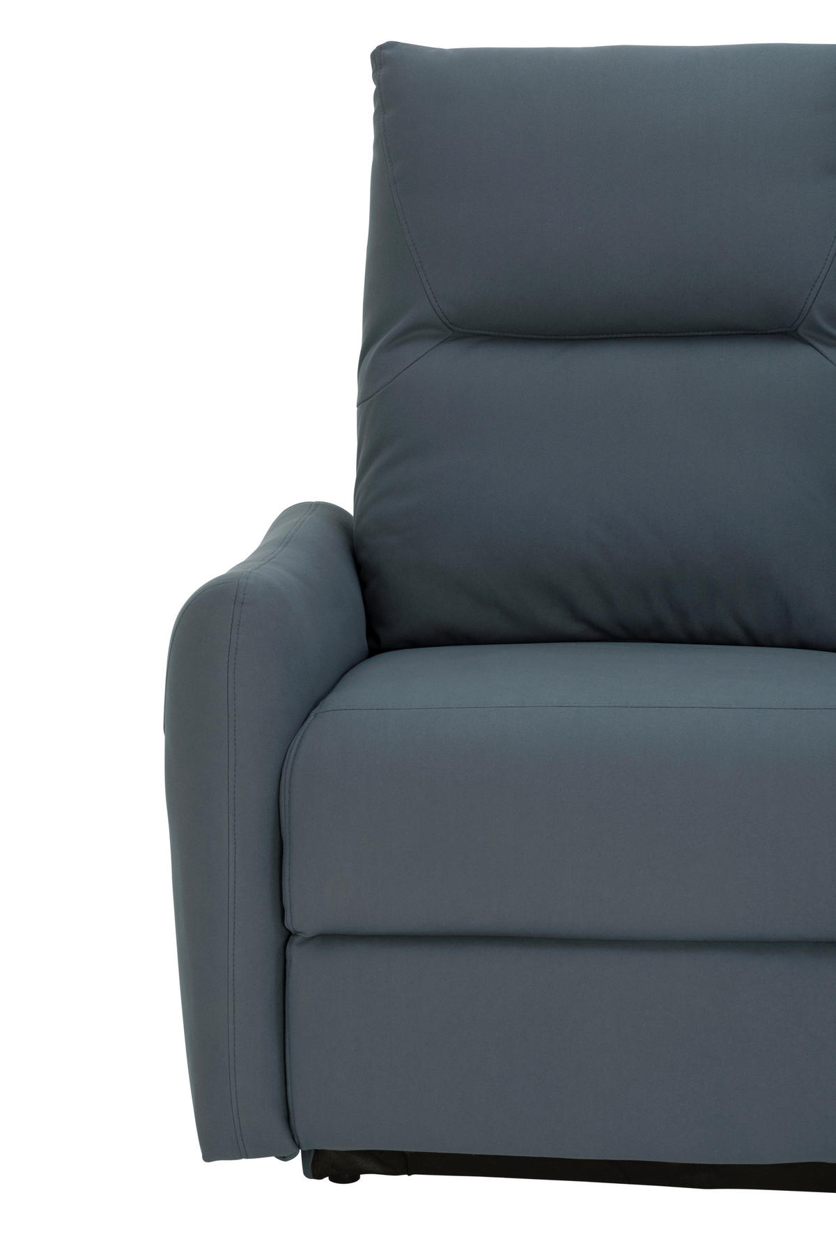 SITZGARNITUR Mikrofaser Dunkelblau  - Schwarz/Dunkelblau, KONVENTIONELL, Textil/Metall - Livetastic