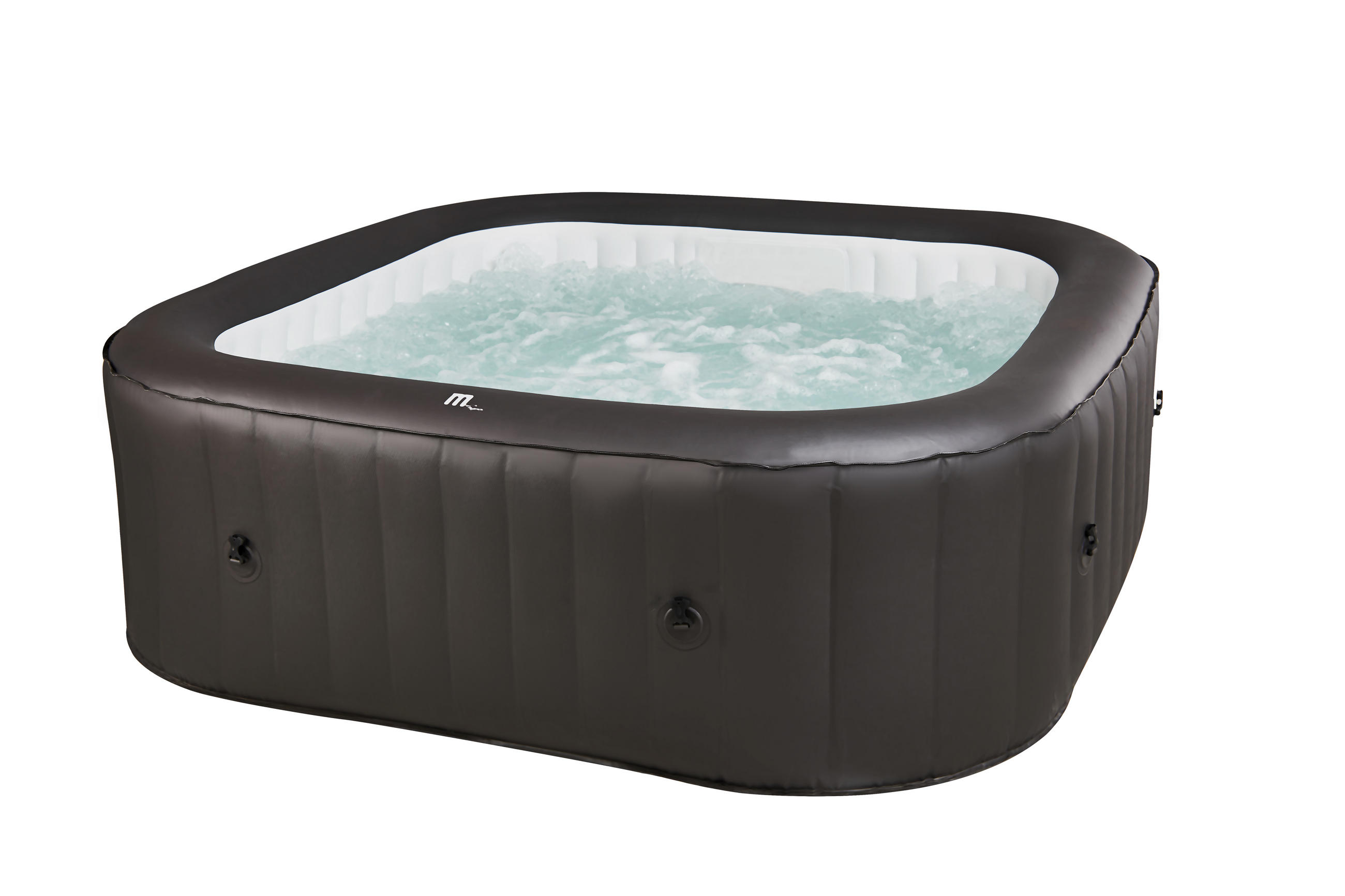 WHIRLPOOL MSPA URBAN VITO 185/185/68 cm  - Grau, KONVENTIONELL, Leder/Kunststoff (185/185/68cm)