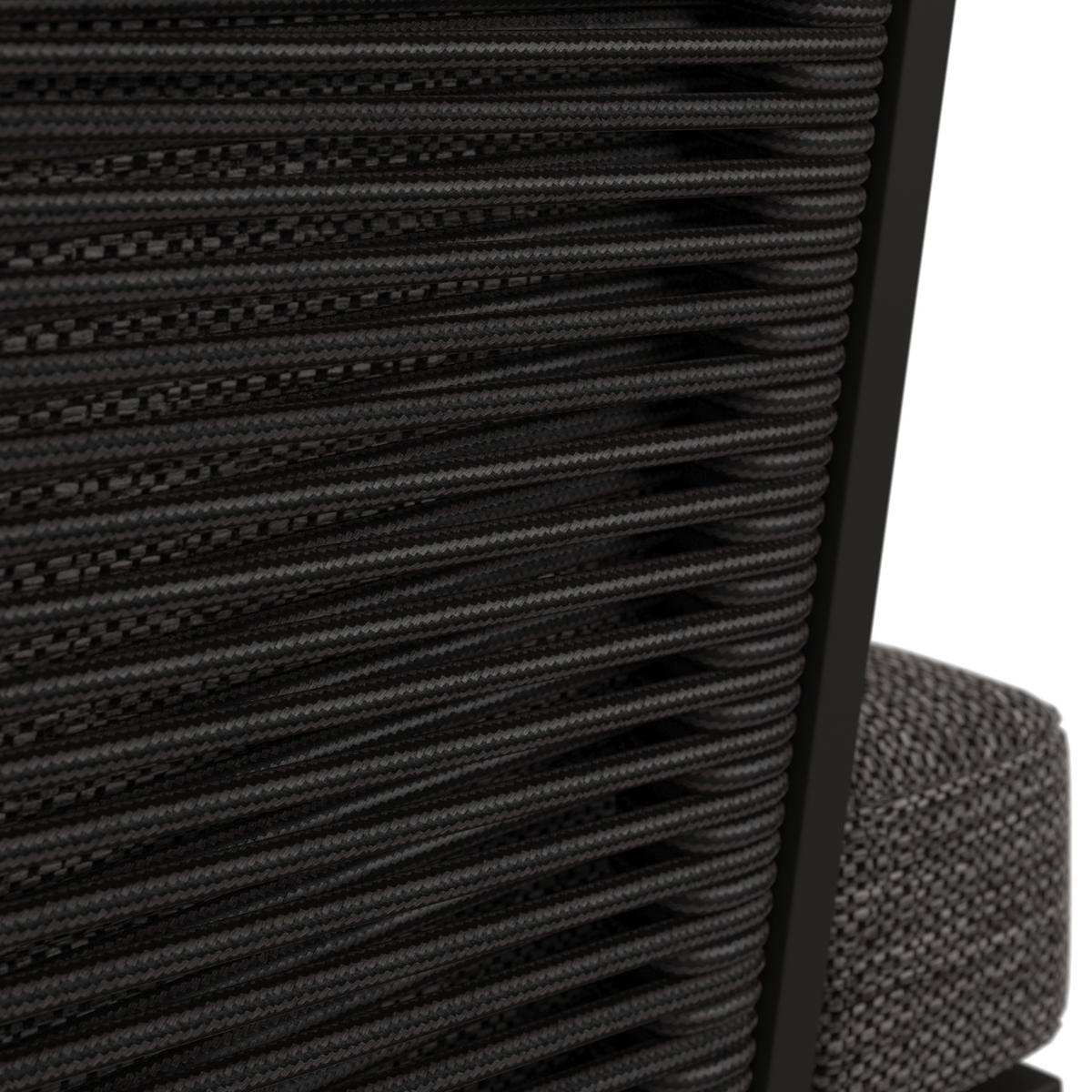 LOUNGE GARNITÚRA 3 részes  280/217 cm   - fekete/sötétszürke, Design, textil/fém (280/217cm) - Amatio