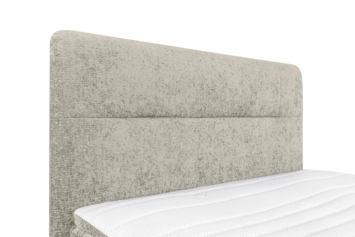 BOXSPRINGBETT 140/200 cm  in Beige  - Beige/Schwarz, Design, Textil/Metall (140/200cm) - Esposa