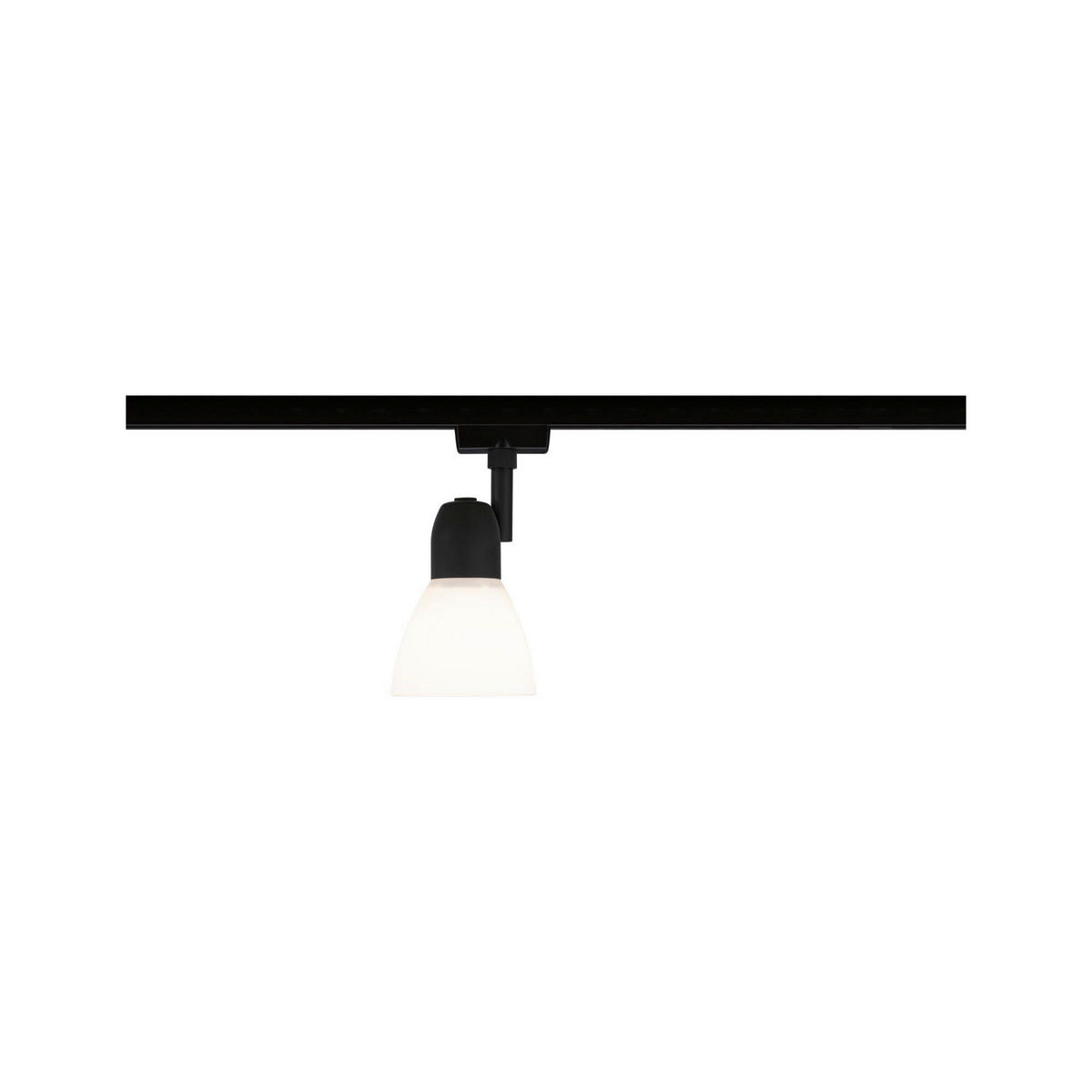 SCHIENENSYSTEM-STRAHLER - Opal/Schwarz, Design, Glas/Metall (8,3/14,8cm) - Paulmann