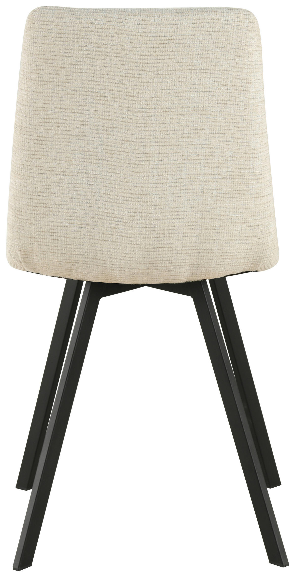 STUHL Webstoff Beige  - Beige/Schwarz, Design, Textil/Metall (45/88/55cm) - Carryhome