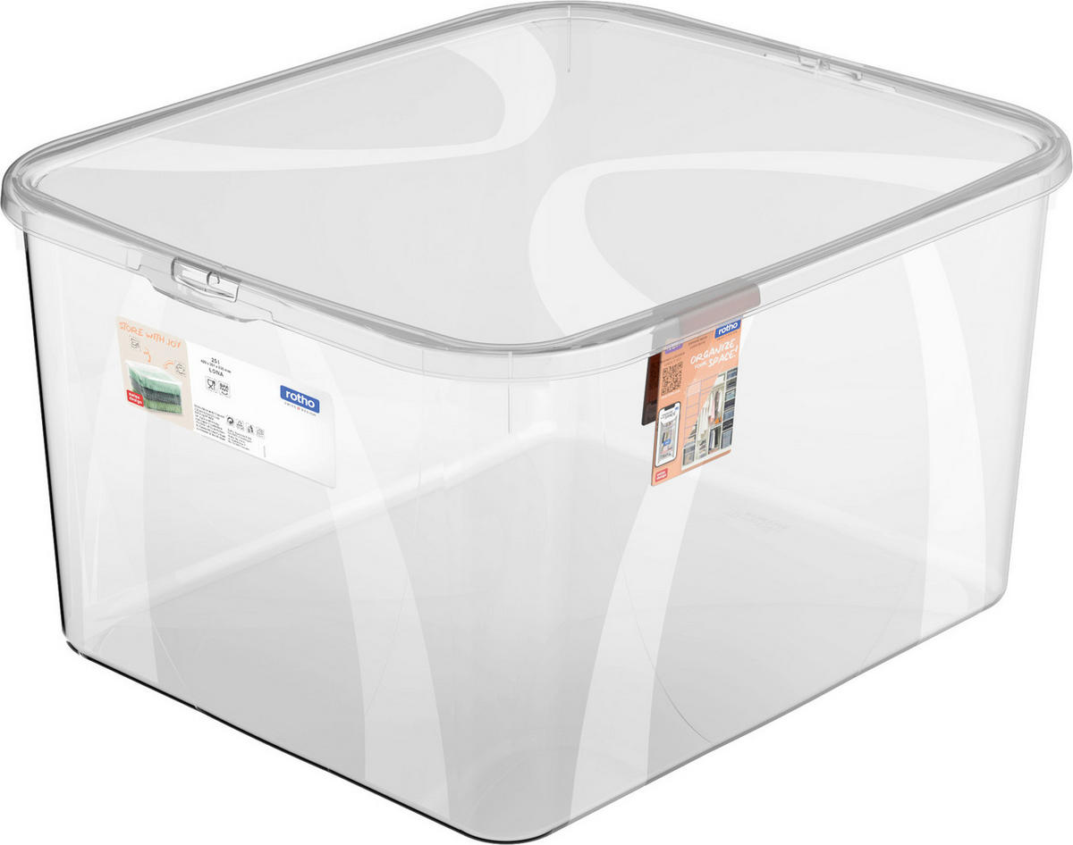 BOX     - Transparent, Basics, Kunststoff (35,1/23/42cm) - Rotho