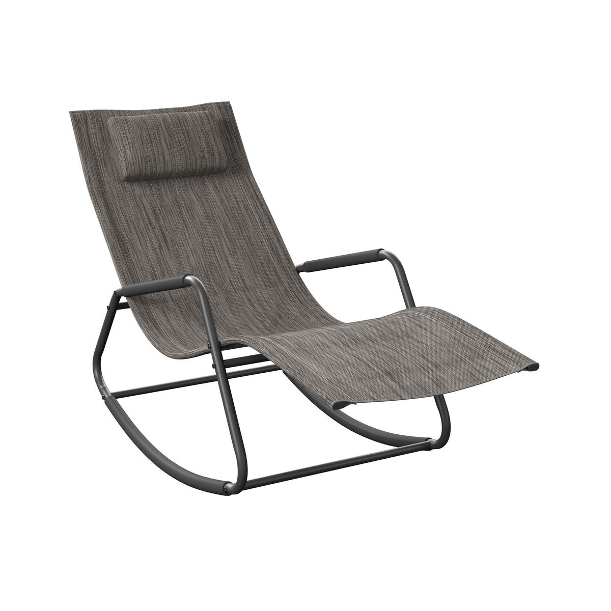 SCHAUKELLIEGE 57/81/143 cm  - Anthrazit/Grau, Design, Textil/Metall (57/81/143cm) - Ambia Garden