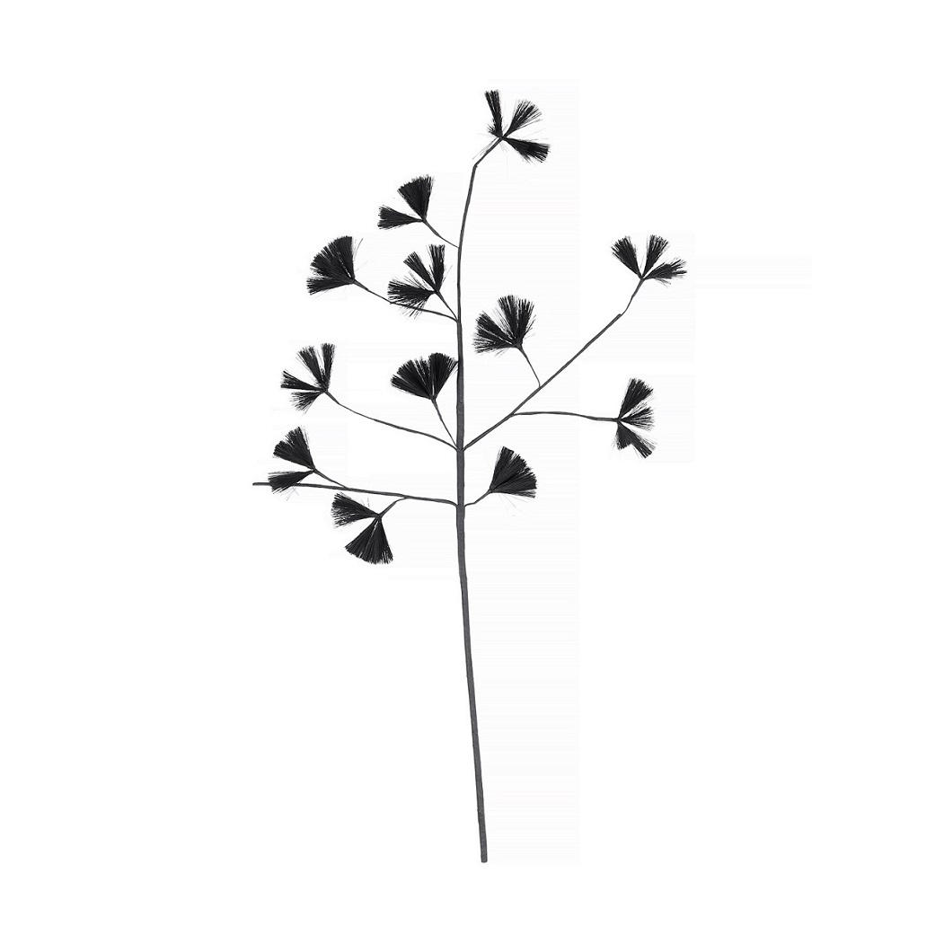 DEKORATIONSBLOMMA - svart, Basics, metall/papper (72cm)