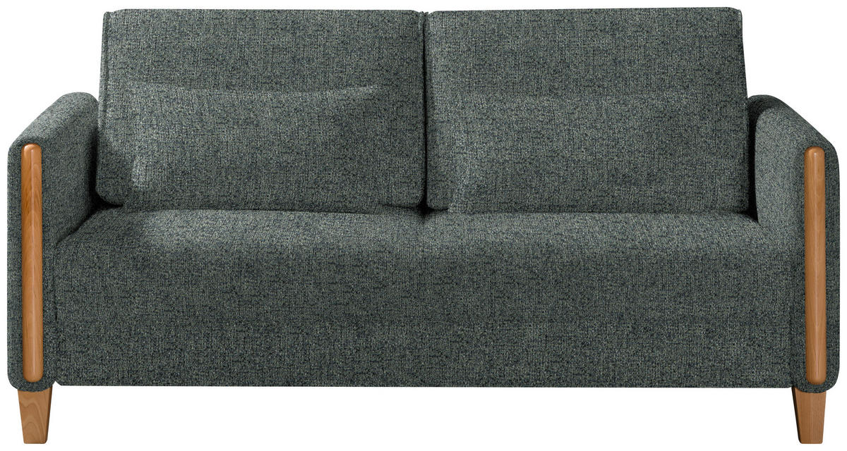 SCHLAFSOFA in Holz, Textil Grau, Grün, Buchefarben  - Buchefarben/Grau, Design, Holz/Textil (174/88/104cm) - Niels Andersson