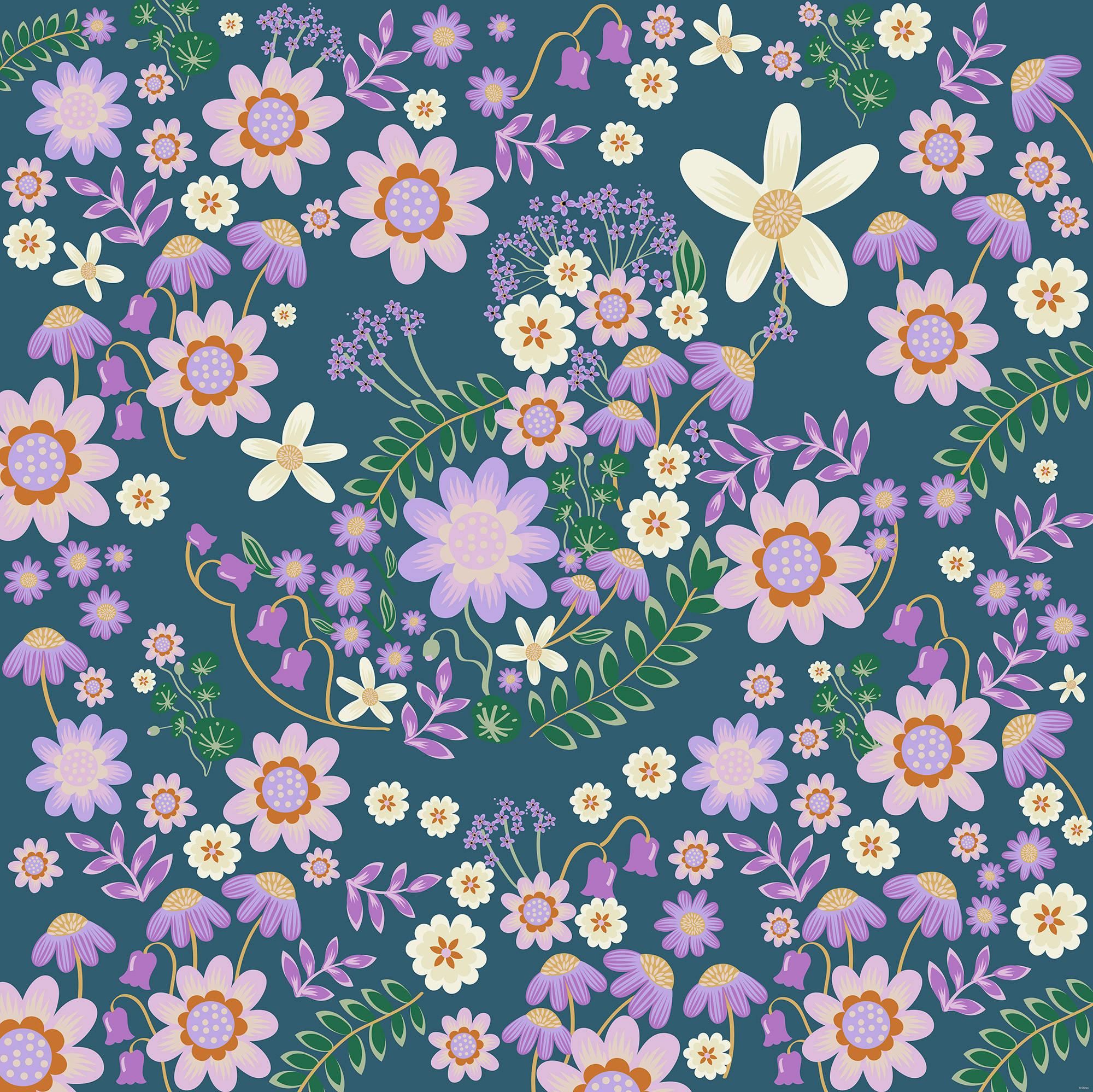 FOTOTAPETE - Graublau/Gelb, Design, Textil (250/250cm) - Disney